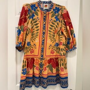 FARM Rio Blue and Yellow dress